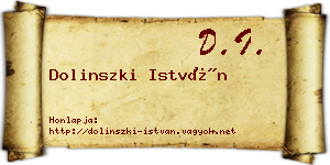 Dolinszki István névjegykártya