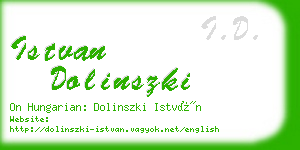 istvan dolinszki business card